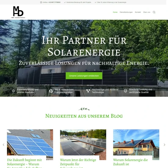 MHD Customer Solutions Website